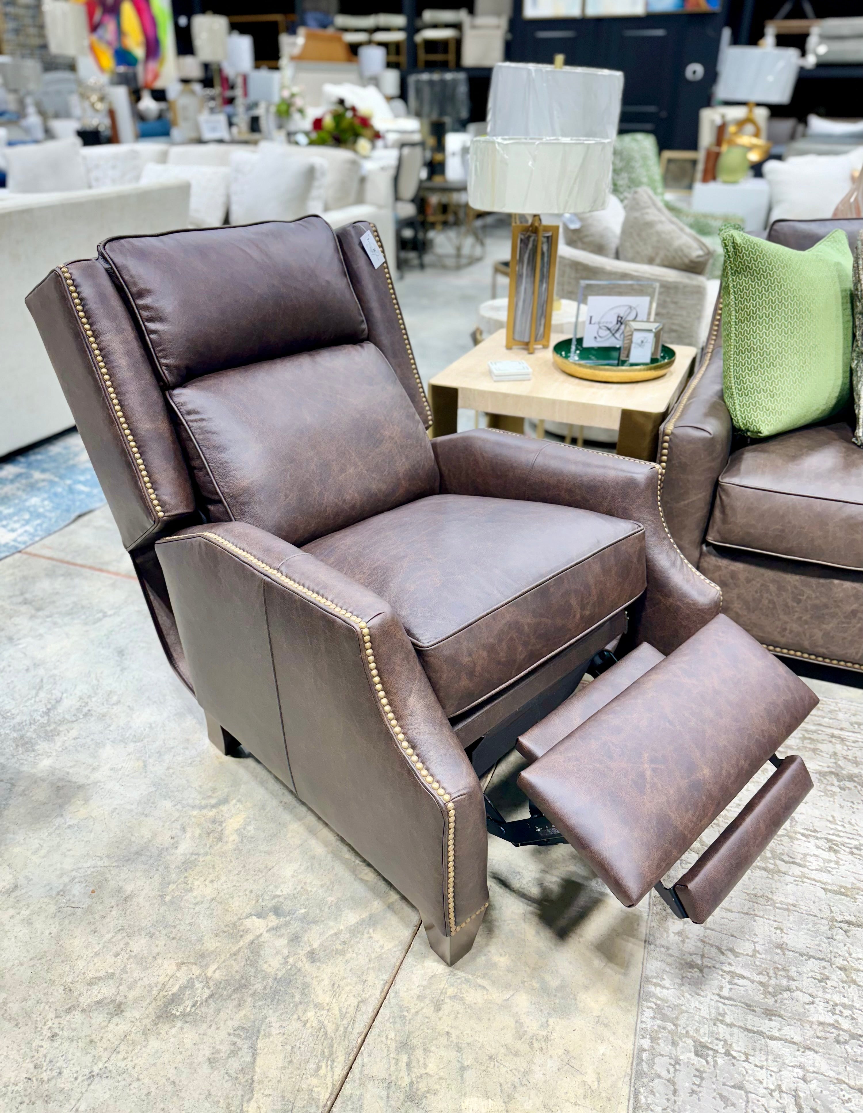 King Hickory Dark Brown Leather Recliner