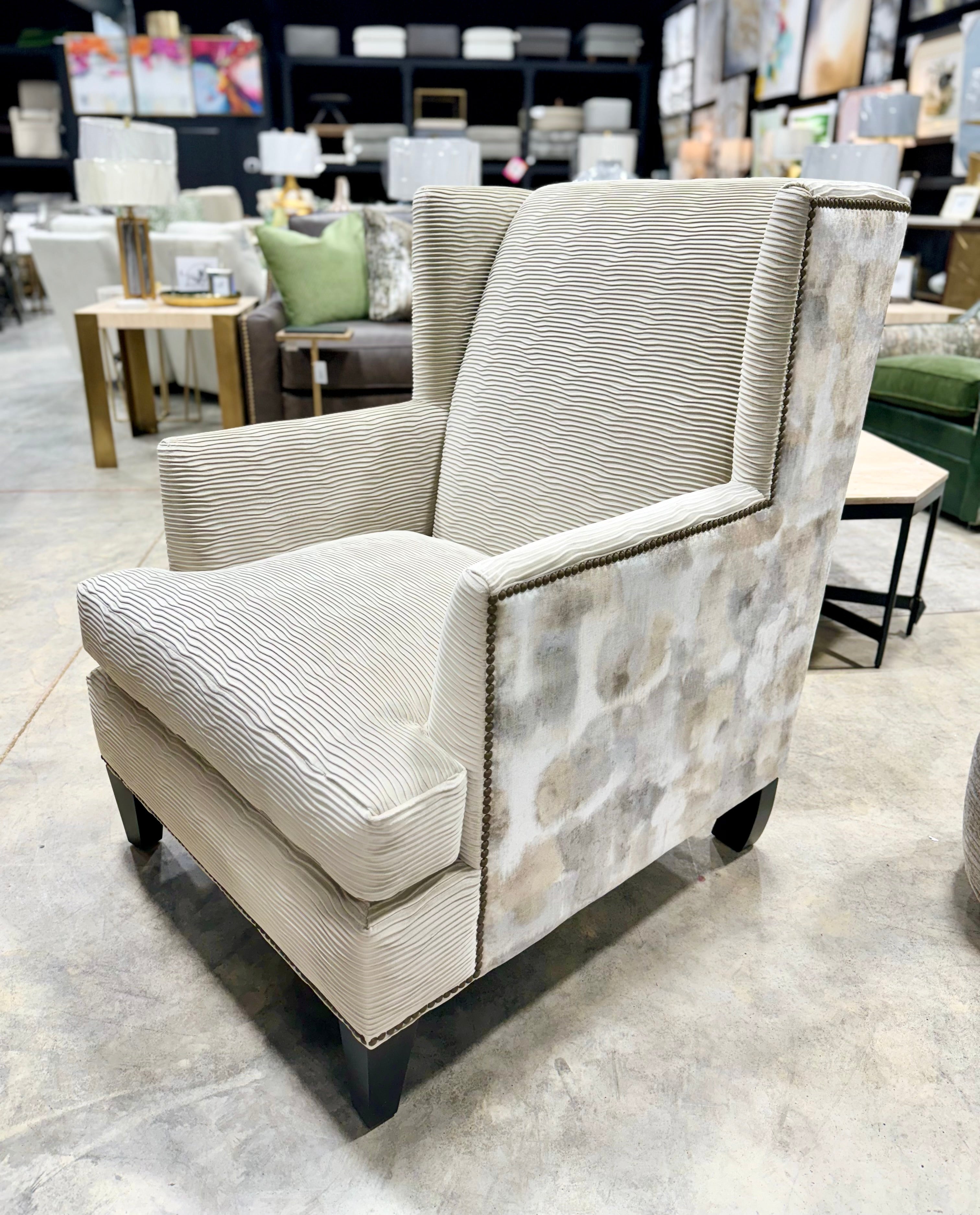 Kincaid Cream Textured Arm Chair